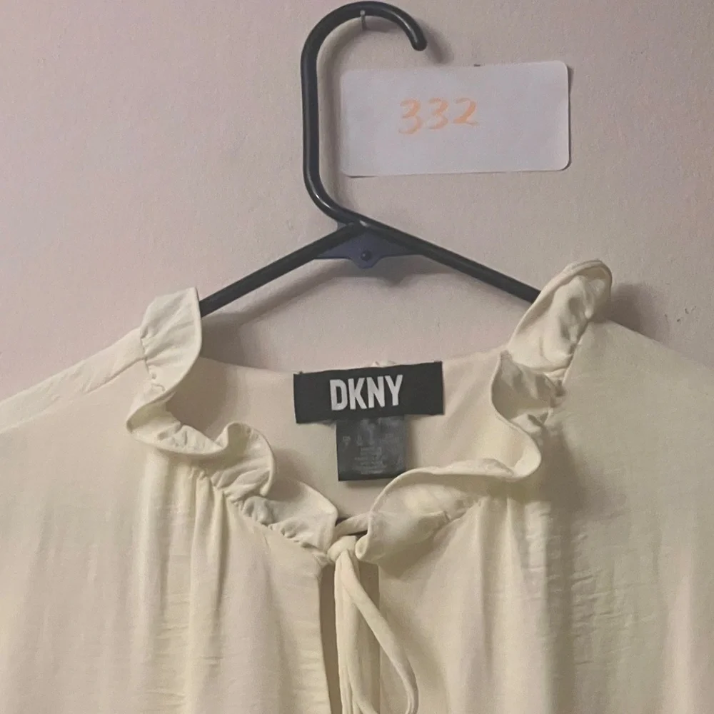 DKNY Light Cream Tiered Dress